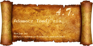 Adamecz Tomázia névjegykártya